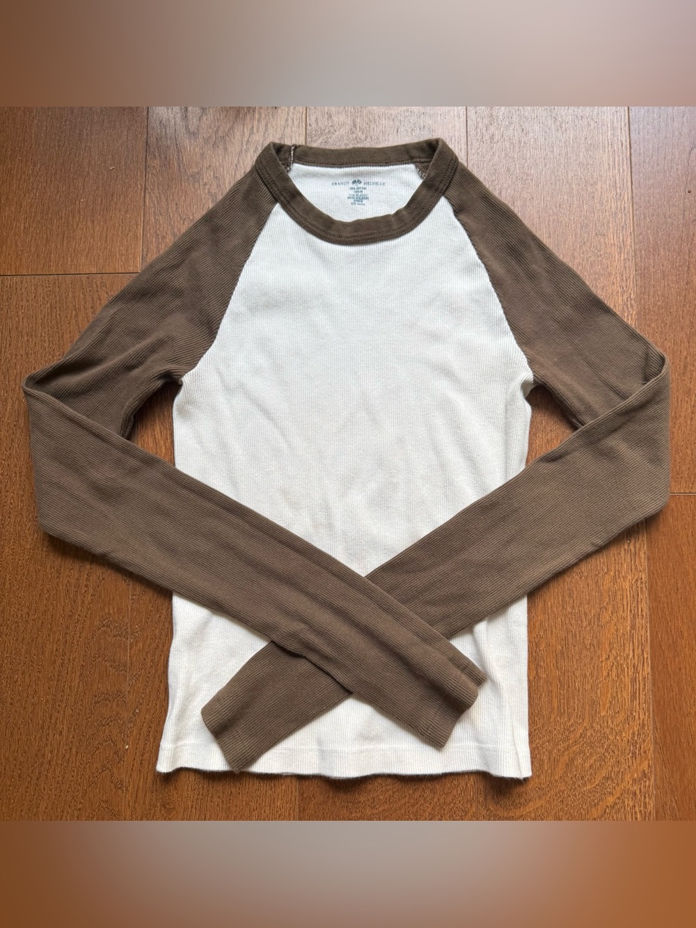 Brandy Melville Two-Tone Raglan Long Sleeve Tee